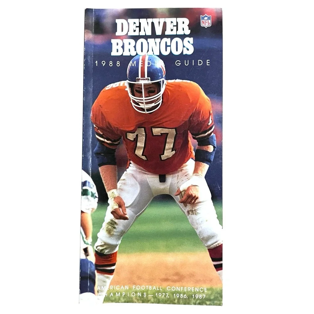 Lot of 4 Vintage DENVER BRONCOS NFL Media Guide Yearbook 1988, 2003, 2004, 2006